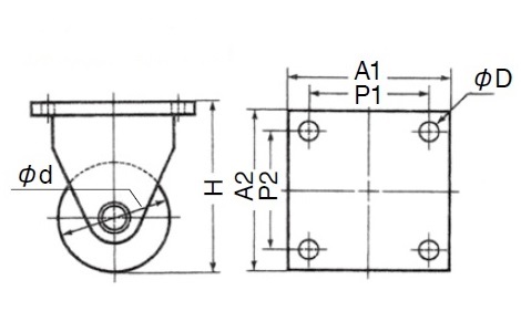 チルローラCL-1Mの主要寸法図